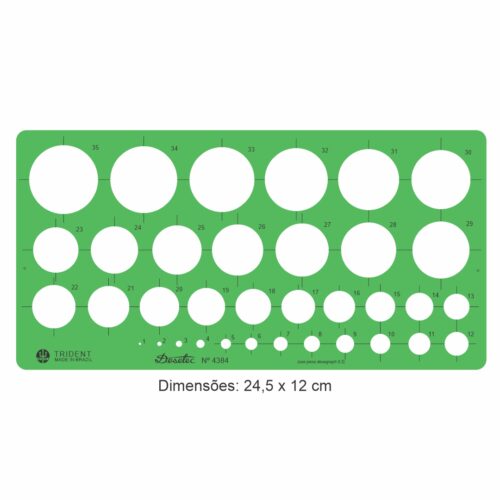 Gabarito Desetec - Circulógrafo em milímetros 4384 - Imagem 2