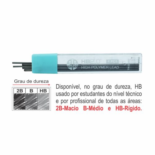 Grafites Blisters - Dureza HB 2,0 mm - GRAF-HB20B - Image 4