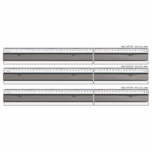 Réguas de Apoio para Cortador Rotativo e Estilete - Acrílico Cristal - Modelos Variados